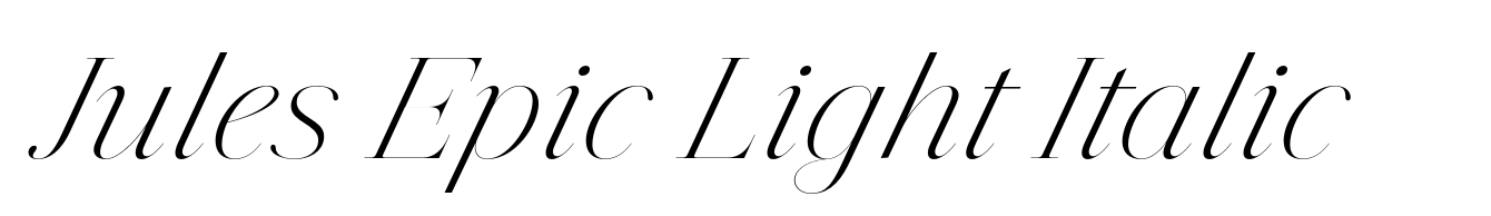 Jules Epic Light Italic